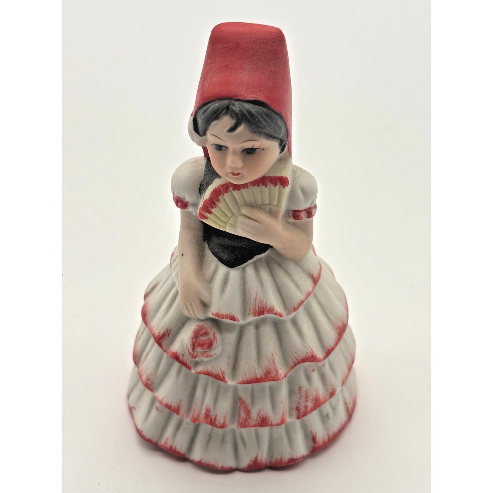 JSNY Bell Ceramic Girls Around the World Spain Vintage Jeffrey Snyder‎